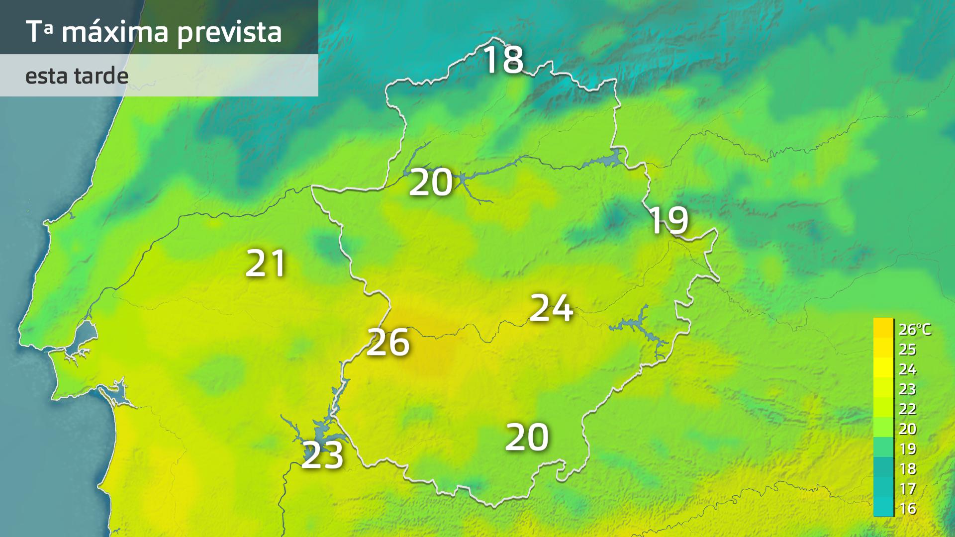 Temperatura máxima prevista para hoy martes 4 de noviembre