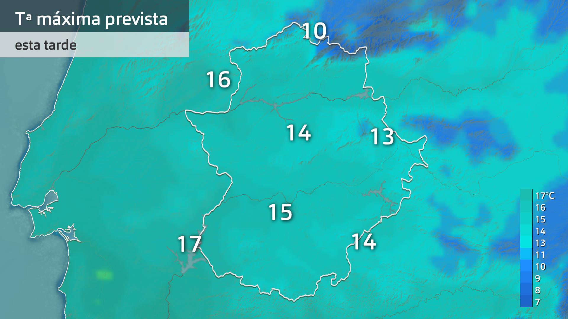 Temperatura máxima prevista para hoy lunes 24 de noviembre
