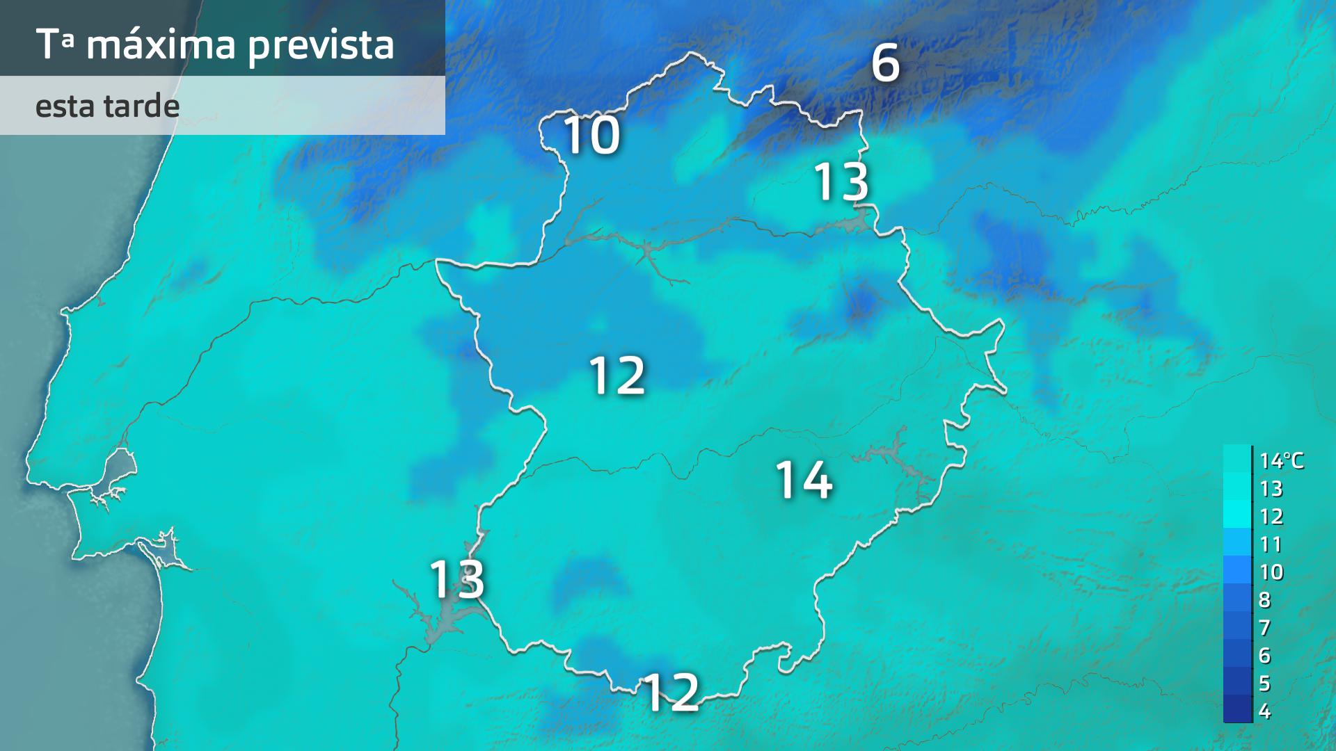 Temperatura máxima prevista para hoy viernes 12 de diciembre