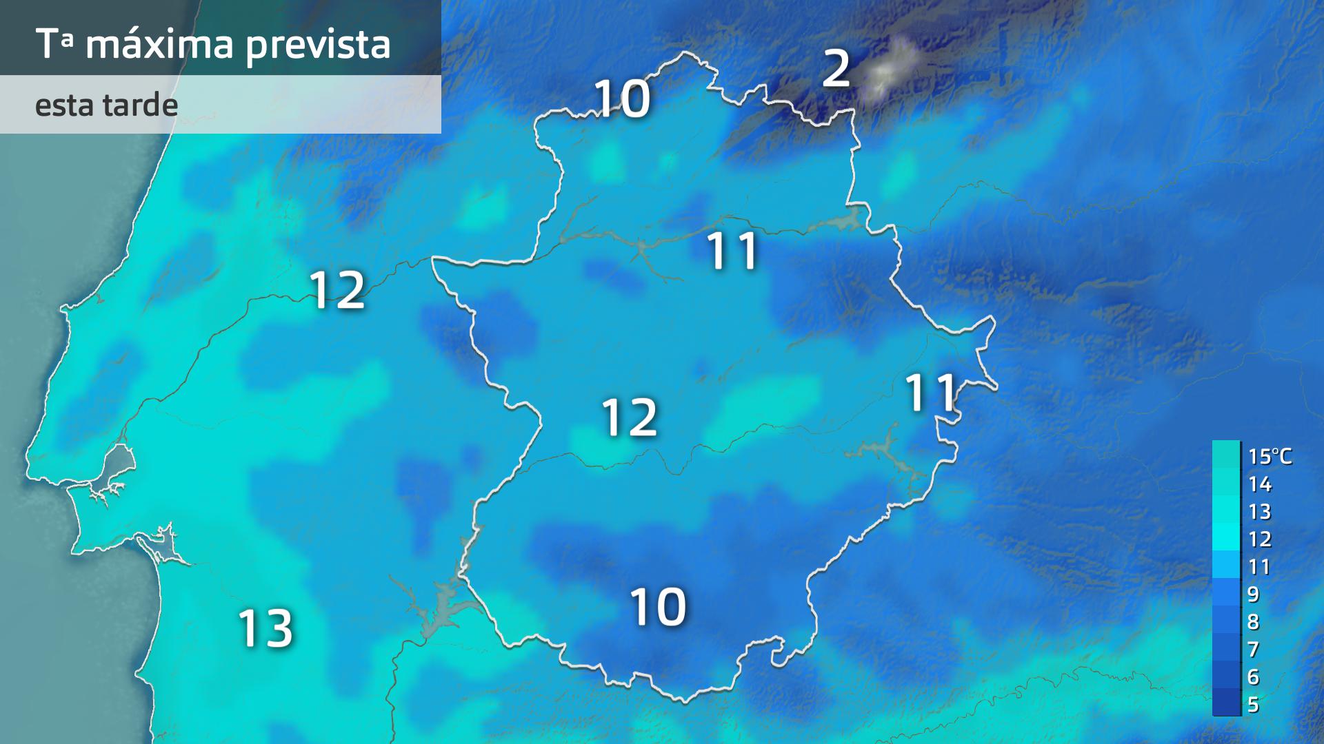 Temperatura máxima prevista para hoy miércoles 24 de diciembre