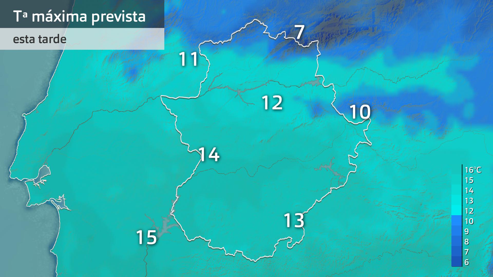 Temperatura máxima prevista para hoy miércoles 4 de febrero