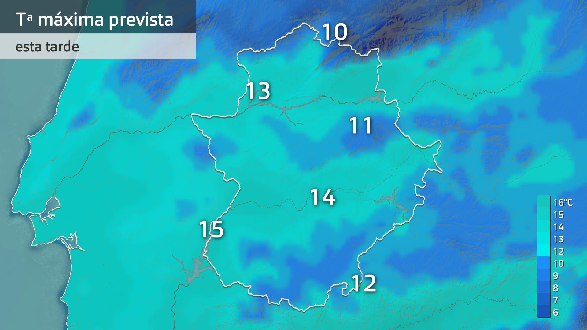 Temperatura máxima prevista para hoy jueves 19 de febrero