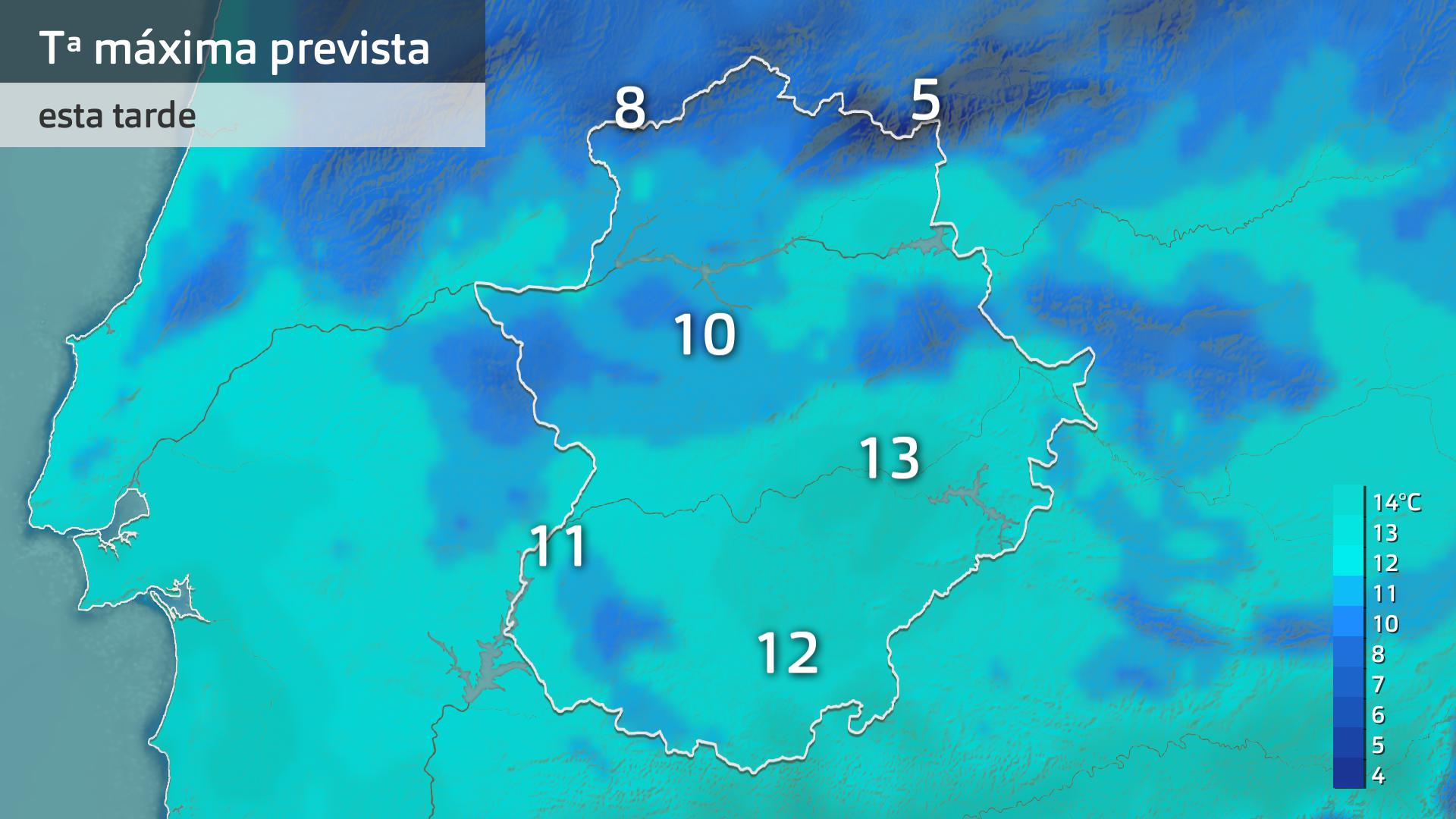 Temperatura máxima prevista para hoy lunes 9 de marzo
