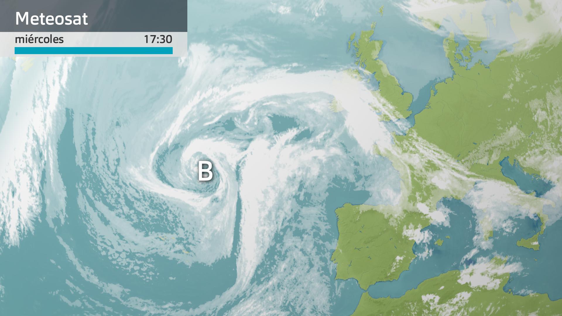 Imagen del Meteosat a las 17:30 horas