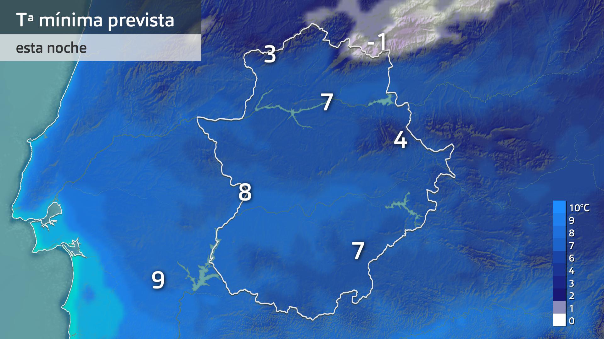 Temperatura mínima prevista para hoy martes 27 de enero