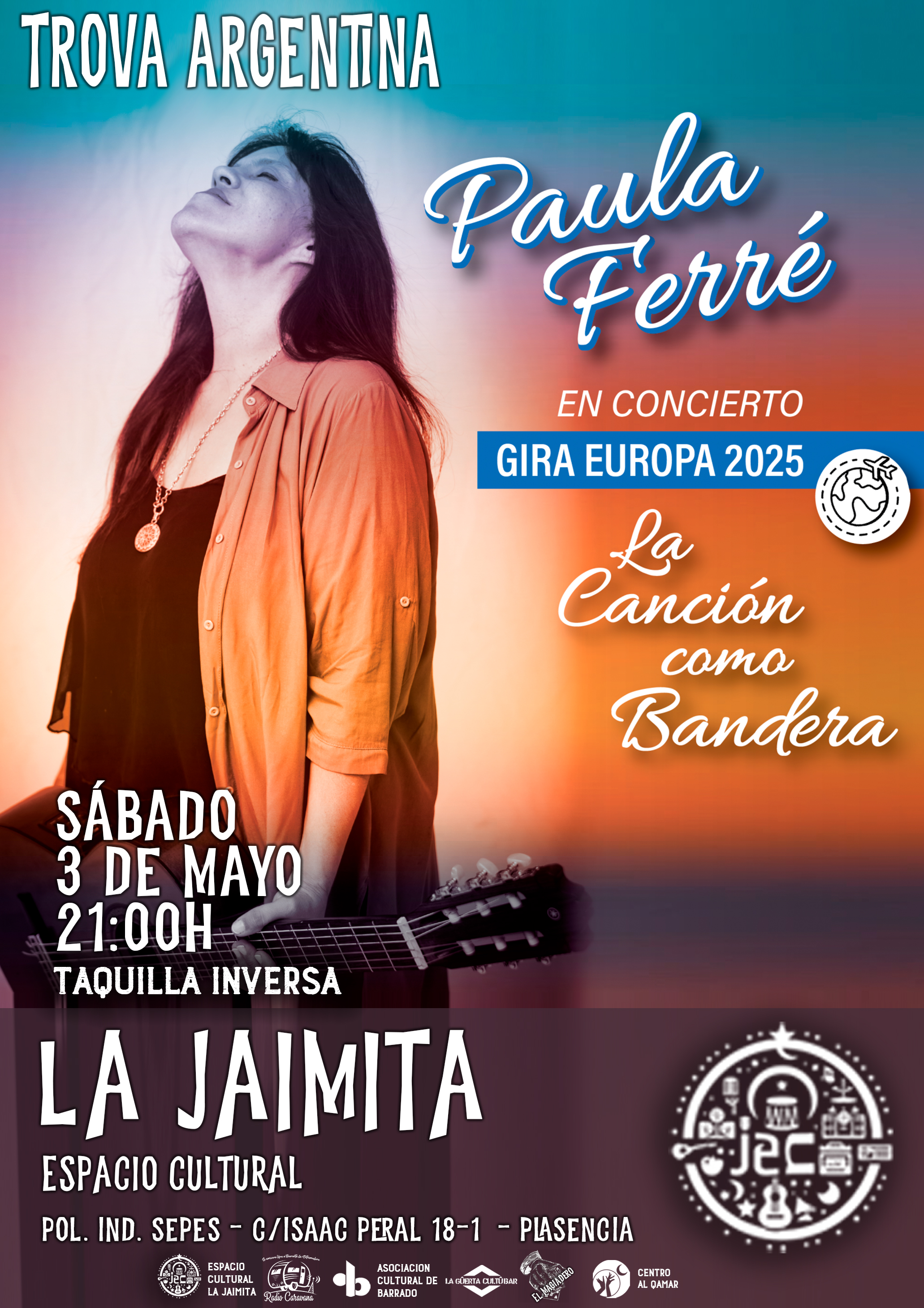 El espacio La Jaimita de Plasencia acogerá los conciertos de Mario Malatestta, Prieto Picado y Paula Ferré