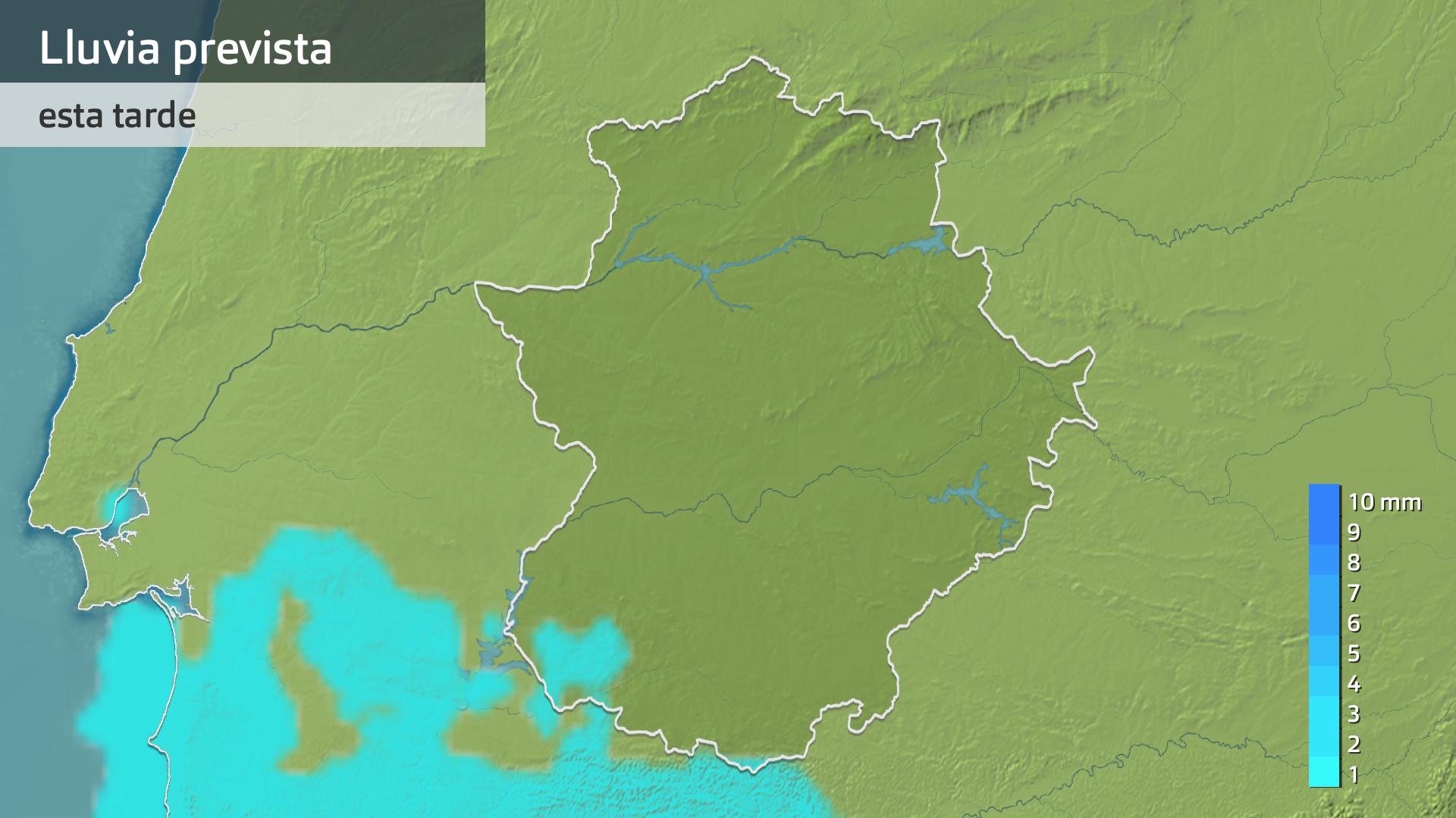 Lluvia prevista para hoy lunes 27 de octubre
