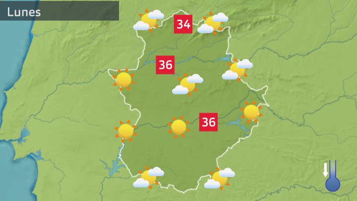 Mapa previsión lunes, 10 de agosto