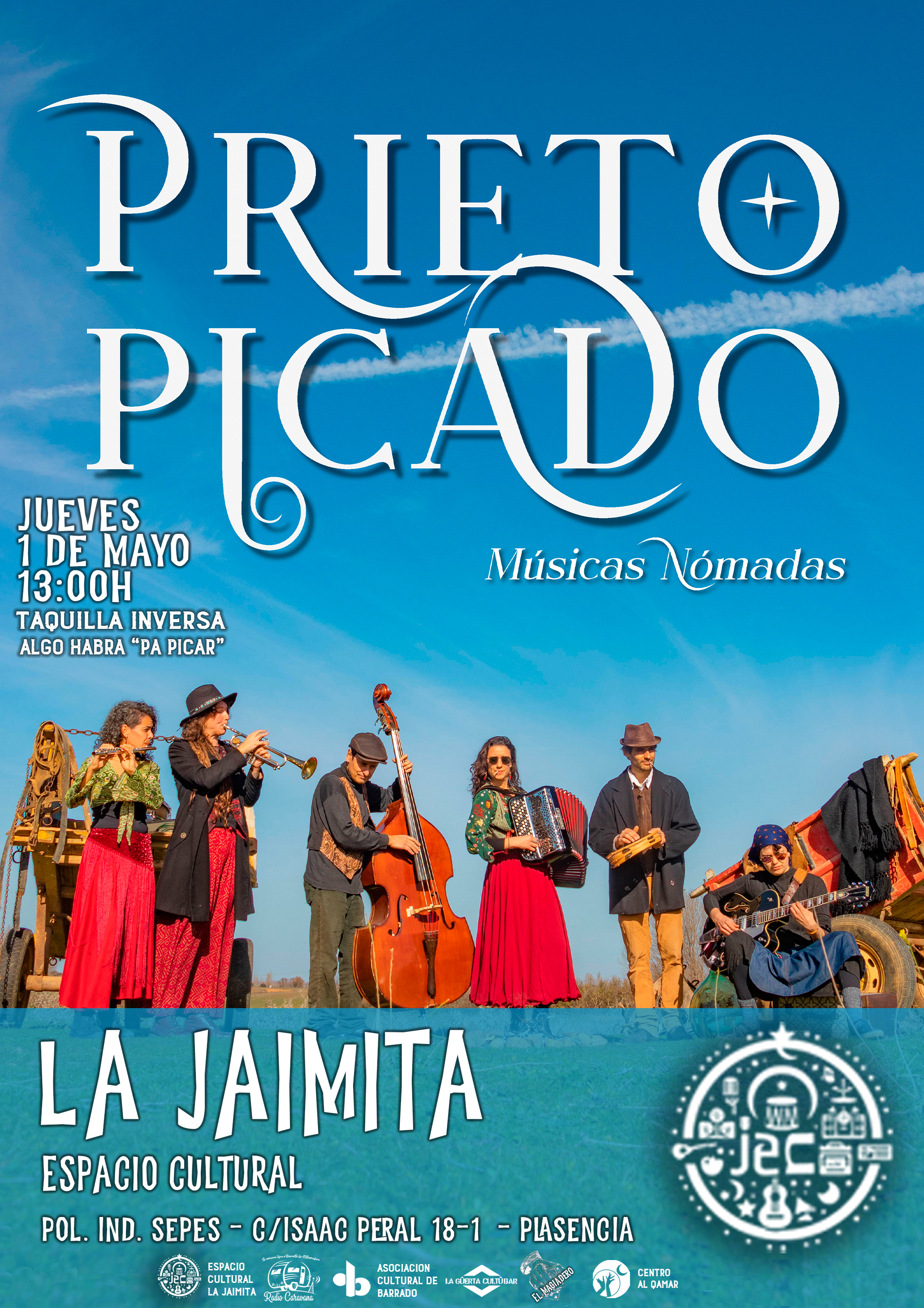 El espacio La Jaimita de Plasencia acogerá los conciertos de Mario Malatestta, Prieto Picado y Paula Ferré