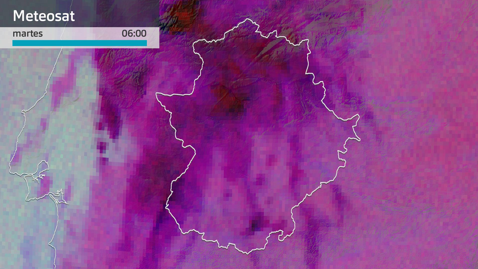 Imagen del Meteosat martes 24 de febrero 6 h.