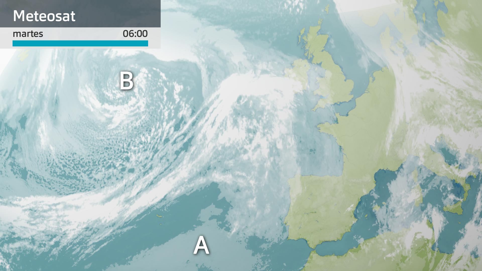 Imagen del Meteosat martes 14 de abril 6 h.