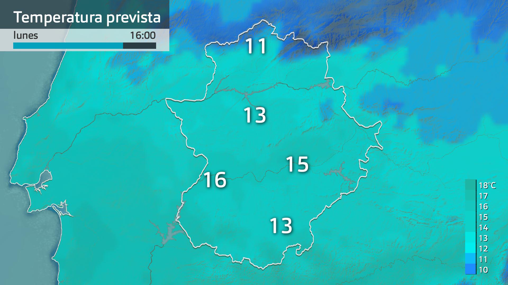 Temperatura máxima prevista