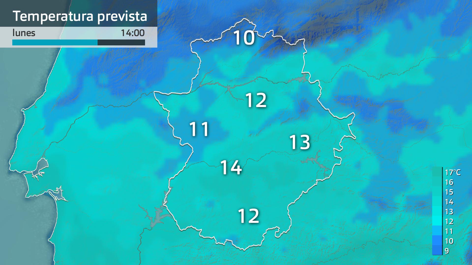 Temperatura máxima prevista