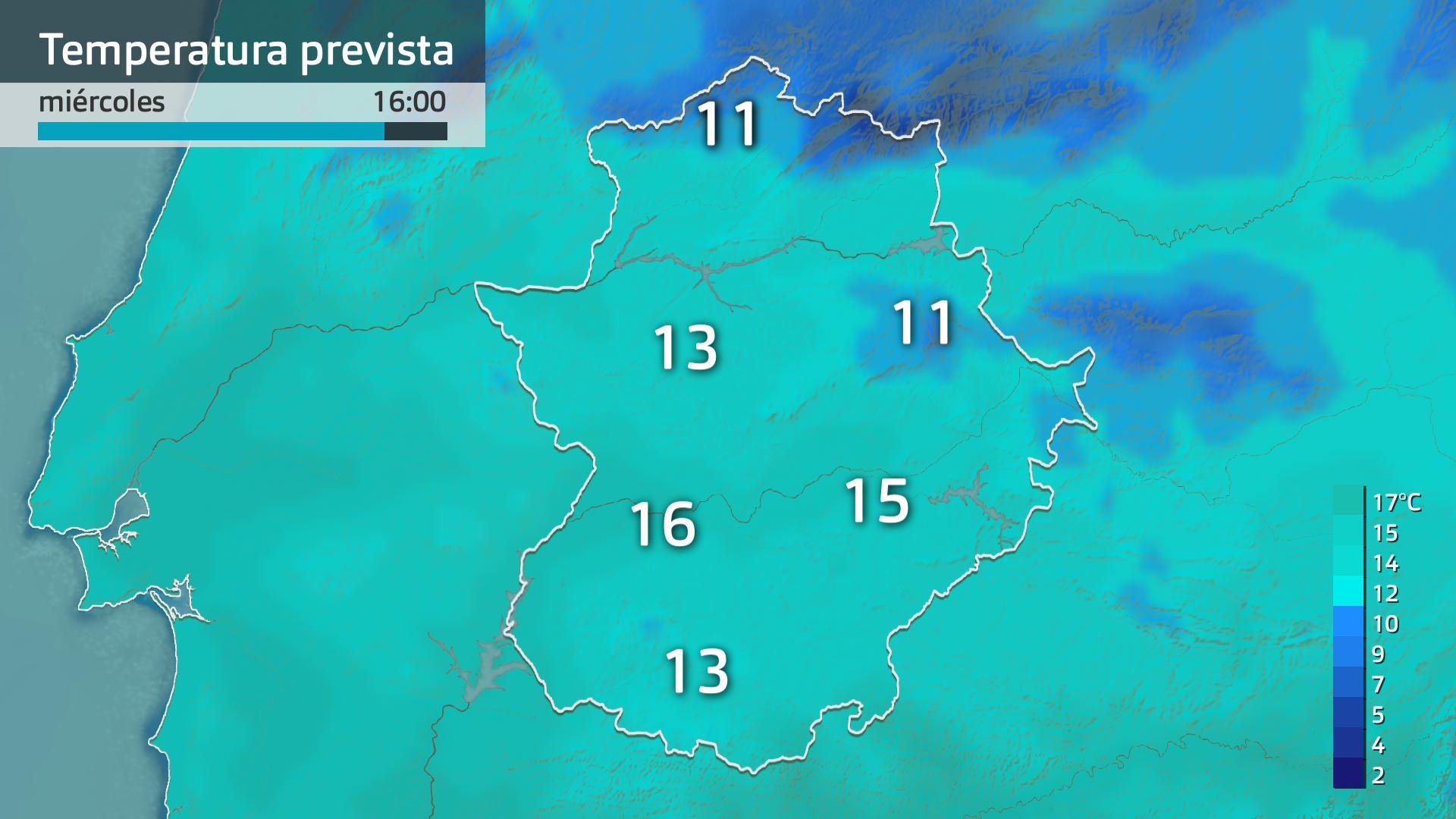 Temperatura máxima prevista