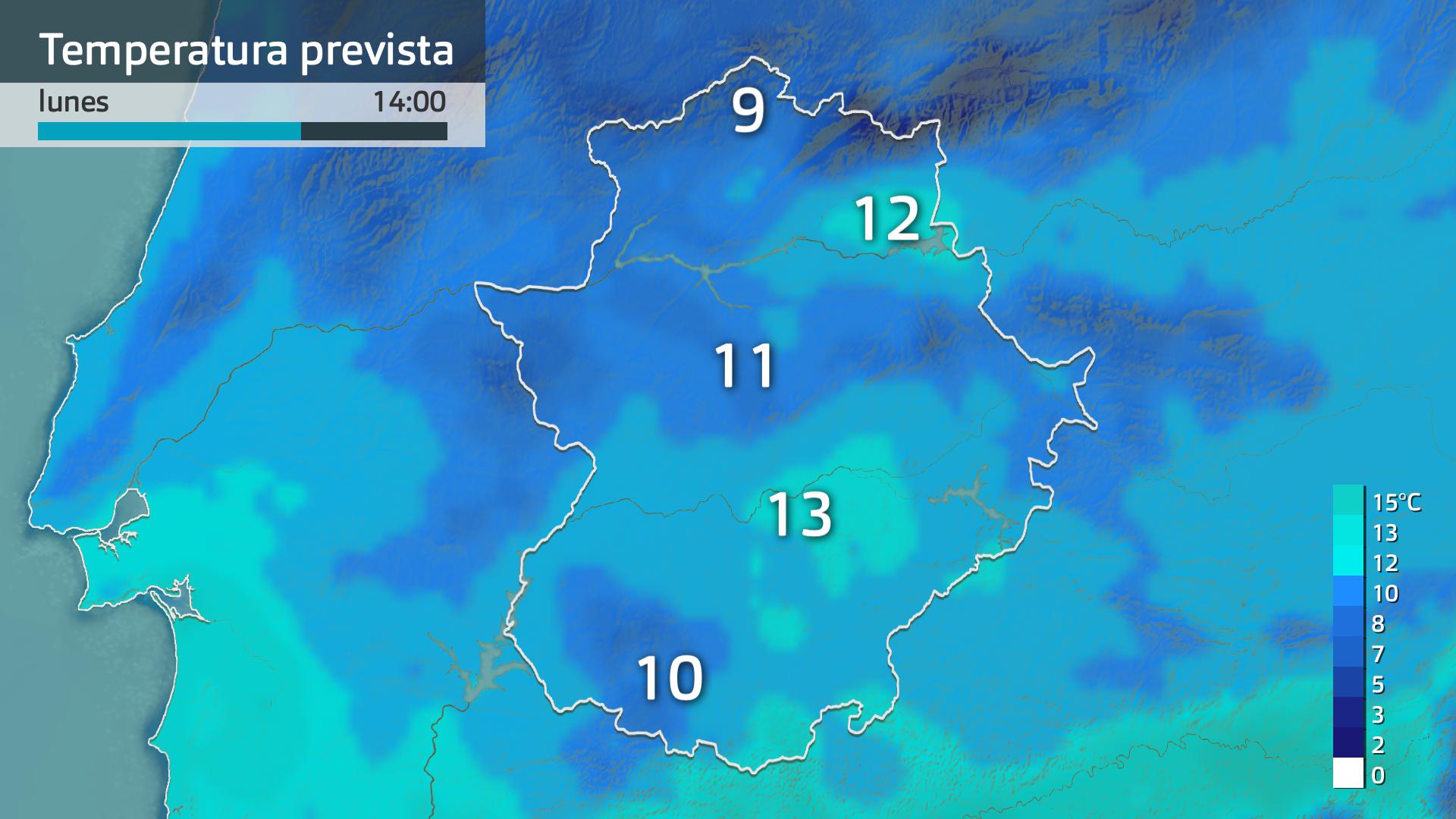 Temperatura máxima prevista