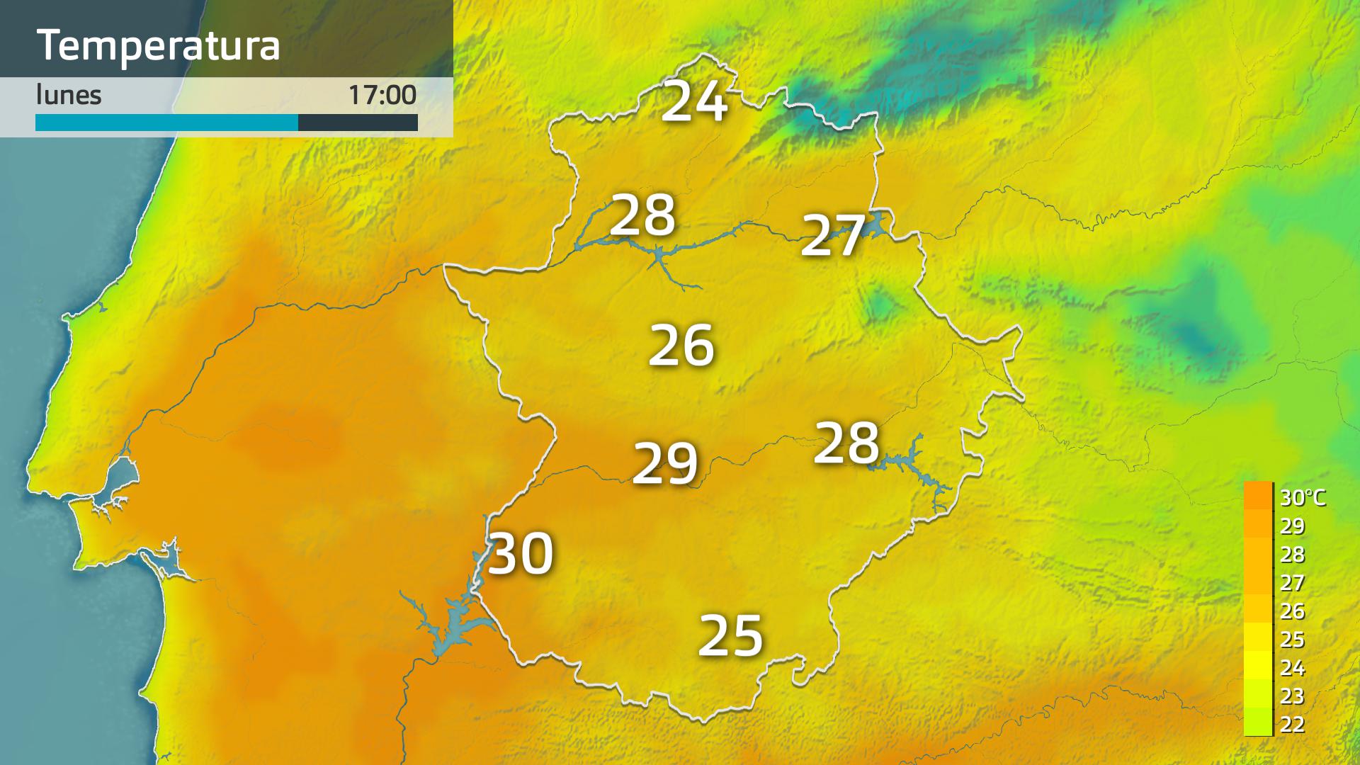 Temperatura máxima prevista