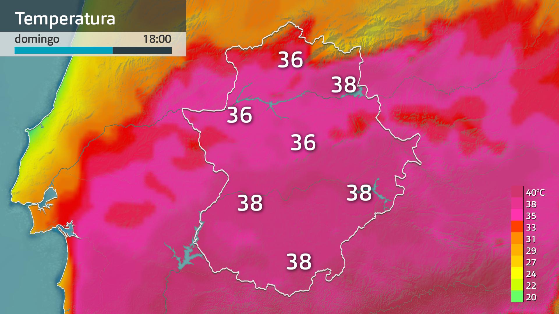 Temperatura máxima prevista