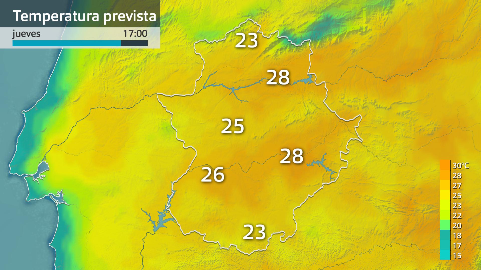 Temperatura máxima prevista