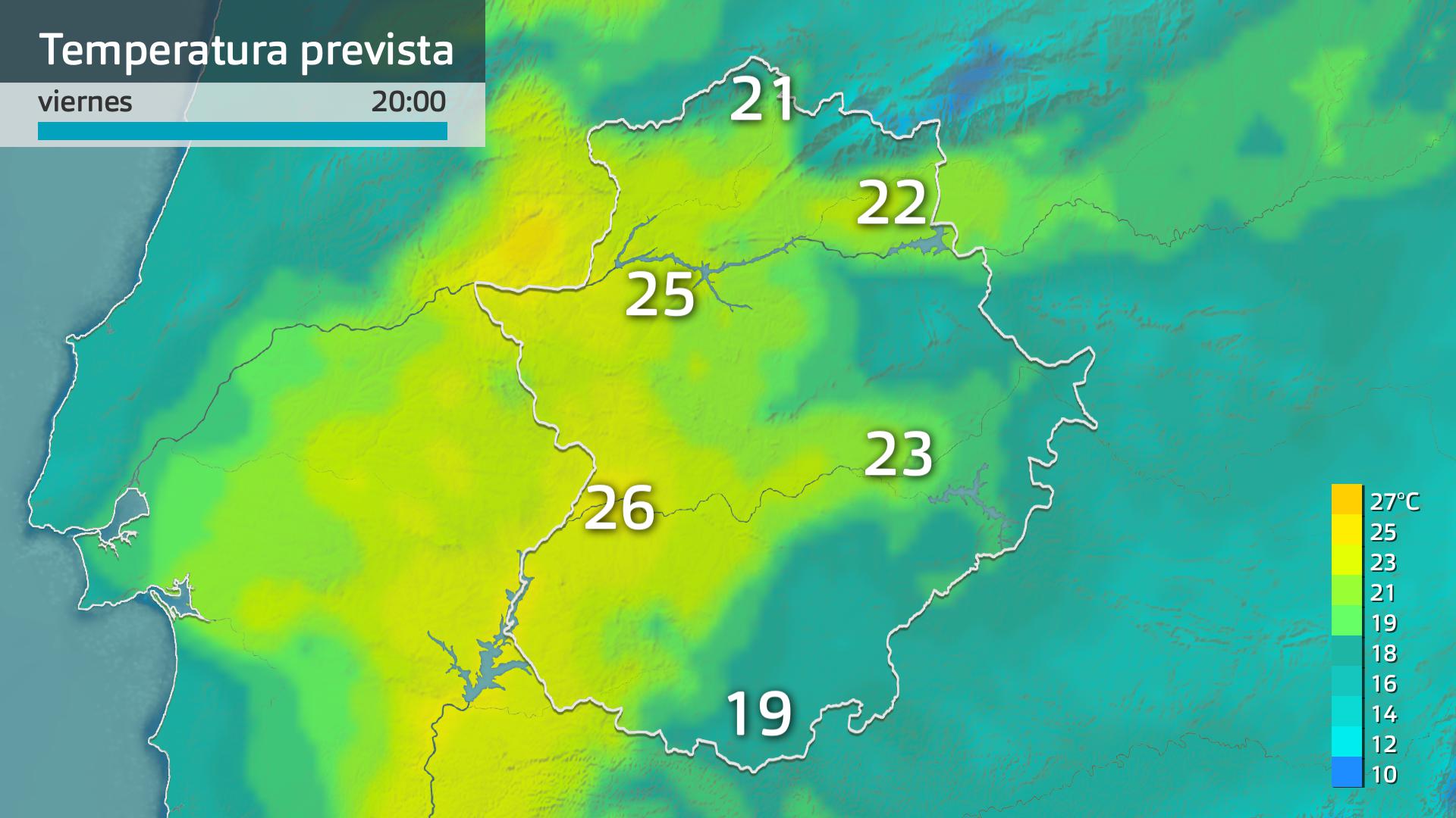 Temperatura máxima prevista