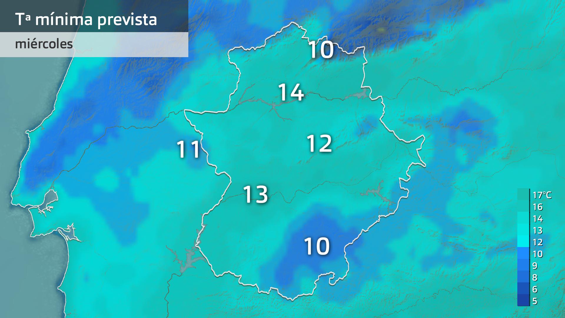 Temperatura mínima prevista 