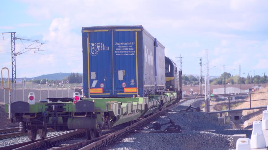 Simulacro realizado en la autopista ferroviaria desde Madrid a Badajoz