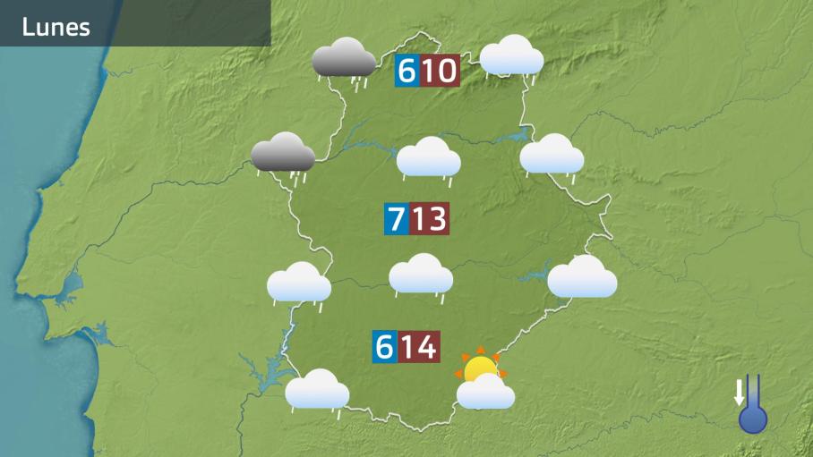 Mapa de previsión del lunes 15 de diciembre