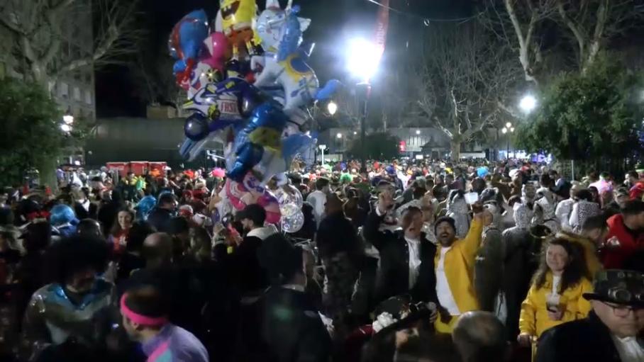 Carnaval de Badajoz durante la noche del sábado 14 de febrero
