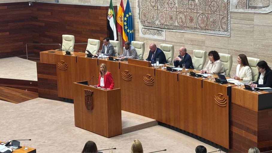 Piedad Álvarez, portavoz del PSOE de Extremadura, en la Asamblea