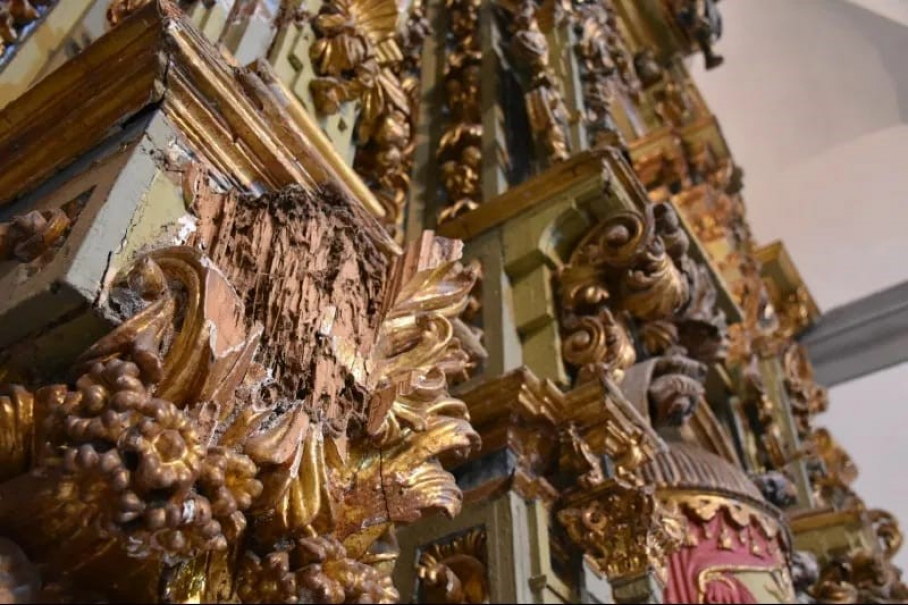 iglesia san francisco albuerquerque desprendimiento termitas plaga
