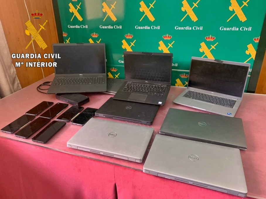 Material intervenido en la operación