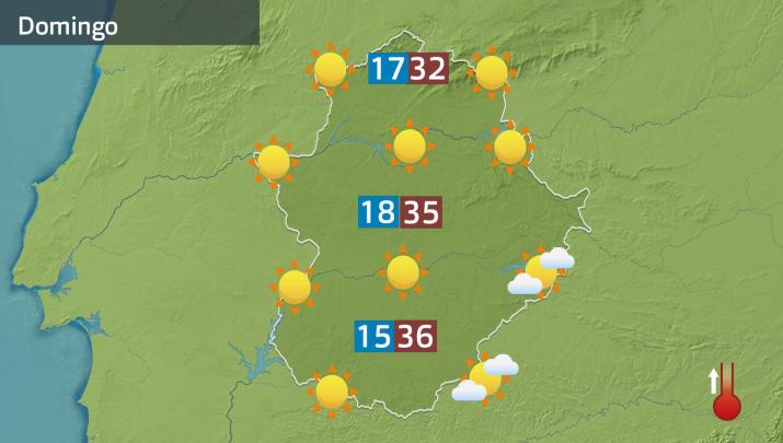 Mapa de previsión del domingo 15 de junio