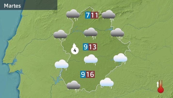 Mapa de previsión del 13 de enero