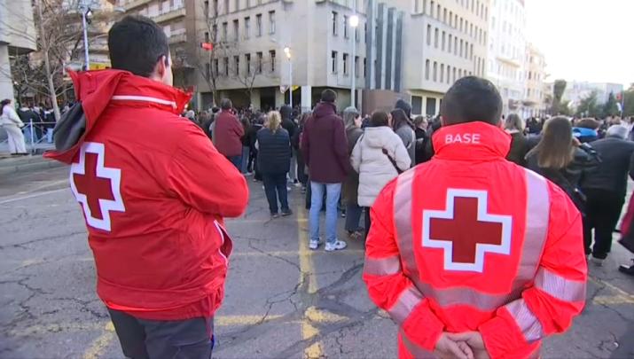 Dispositivos de Cruz Roja durante la celebración de los carnavales
