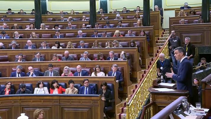 Pedro Sánchez en el Congreso de los Diputados, el 11 de febrero de 2026