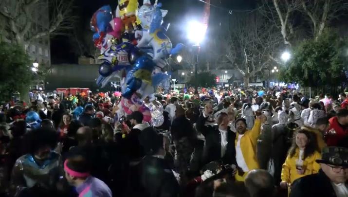 Carnaval de Badajoz durante la noche del sábado 14 de febrero