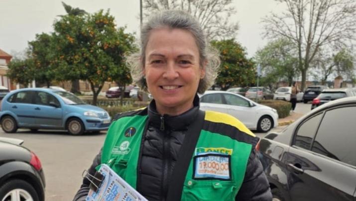 La vendedora de la ONCE Josefina Rodríguez