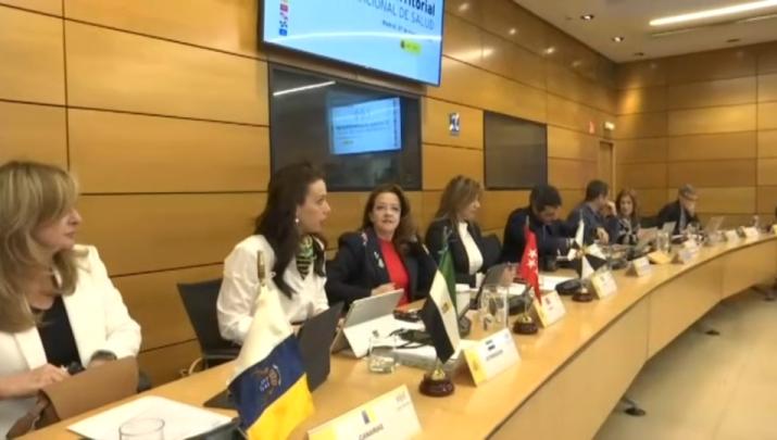 La consejera de Salud en funciones de la Junta de Extremadura, durante la Interterritorial celebrada en Madrid el 27 de marzo de 2026