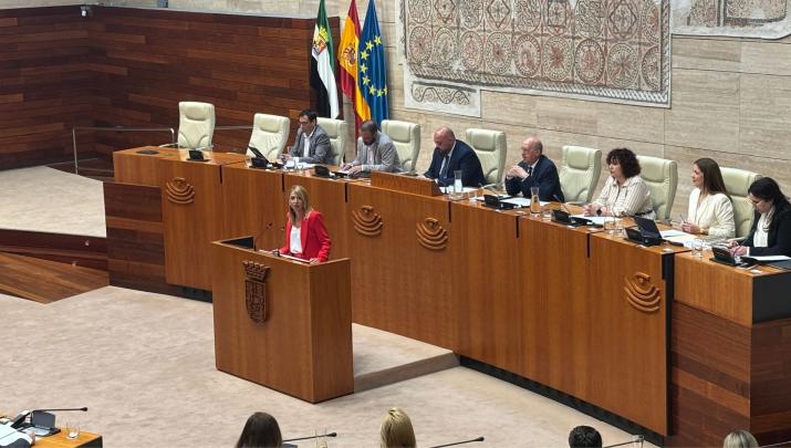 Piedad Álvarez, portavoz del PSOE de Extremadura, en la Asamblea