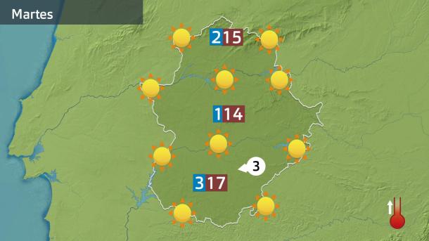 Mapa de previsión del martes 24 de diciembre