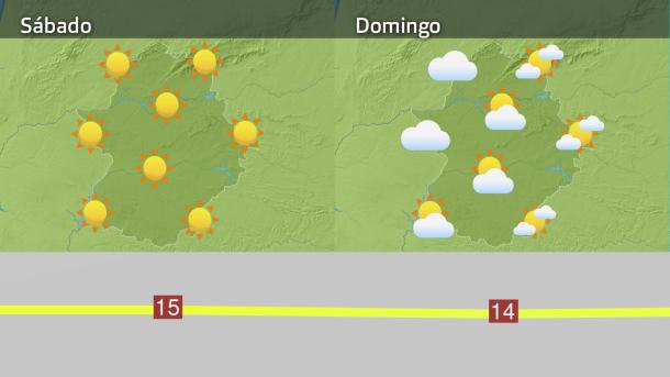 Mapa de previsión del sábado 18 y domingo 19 de enero