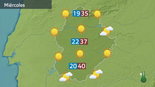 Mapa de previsión del miércoles 30 de julio