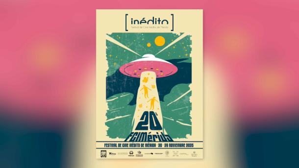 El Festival de Cine Inédito de Mérida celebra este año su vigésima edición, y lo hace con un cartel especial, creado por la ilustradora y diseñadora gráfica Justi C. Berrocal
