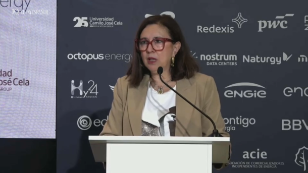 Mercedes Morán en su intervención en el II Observatorio de la Energía
