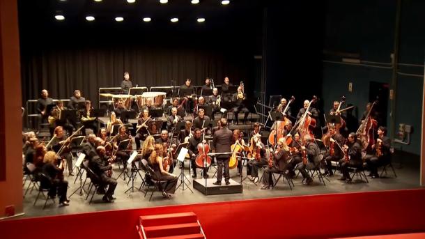 Concierto de la Orquesta de Extremadura en Plasencia durante los actos por su 25 aniversario.