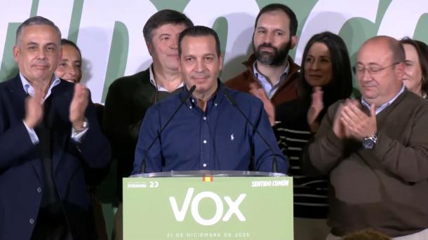 Óscar Fernández Calle, durante la noche electoral