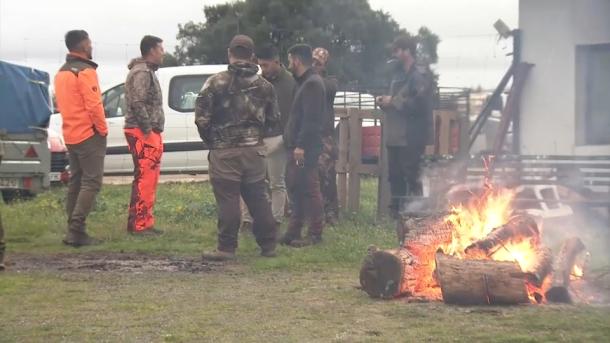 Hoguera tras una montería