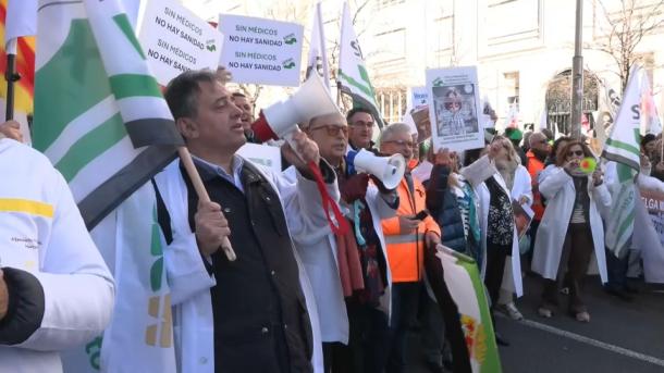Protesta de médicos en Madrid