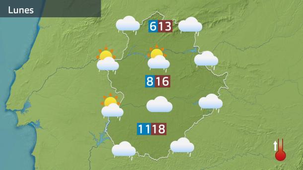 Mapa de previsión del lunes 9 de febrero