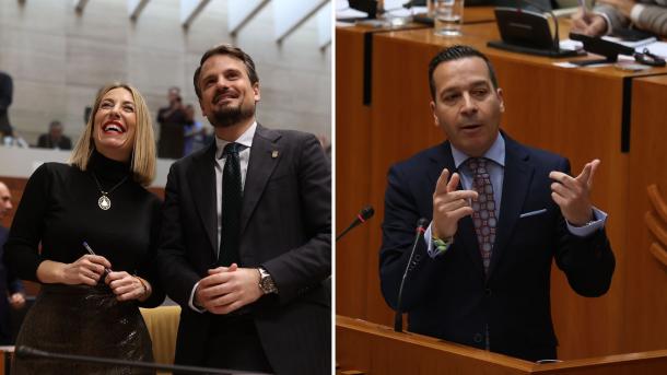 María Guardiola, Abel Bautista y Óscar Fernández