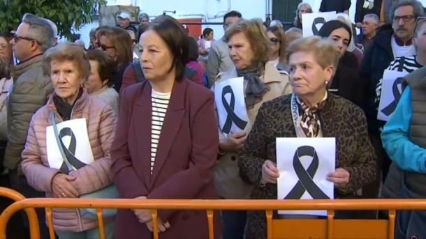 Familia de Manuela Chavero, presente en la concentración celebrada en Hornachos